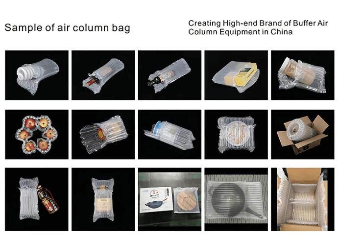 máquina para fabricar bolsas enrollables con columna de colchón de aire