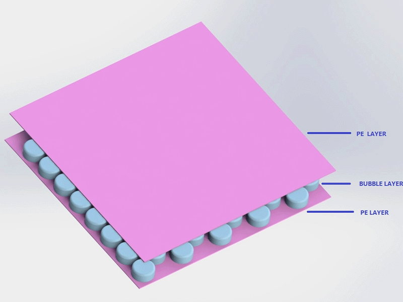 Film de burbujas de aire para log&iacute;stica a gran escala