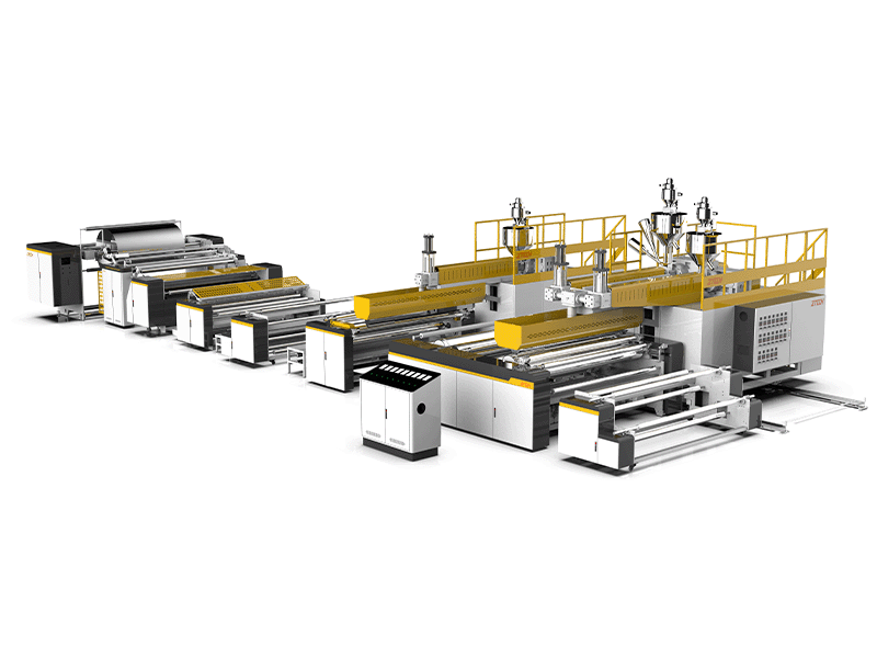 M&aacute;quina laminadora para fabricar pel&iacute;culas de burbujas de aire de 5 capas