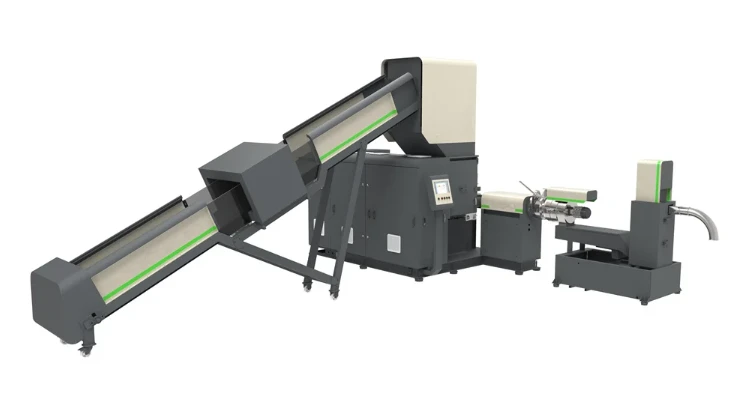 Máquina de reciclaje de plástico con anillo de agua